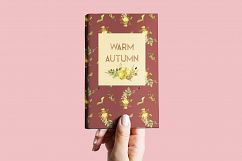 Royal Autumn watercolor seamless paper pack, fall pattern Product Image 4