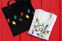 Joy Christmas Light SVG File Cutting Template Set Product Image 1