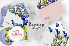 Cacti watercolor PNG set Product Image 7