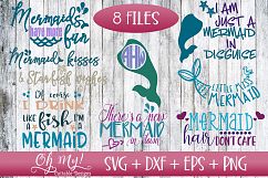 Mermaid Bundle - SVG EPS DXF Cutting File Product Image 1