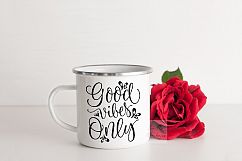 Camping mug mockup cup mock up metal camper cup template white mugs mock ups psd smart object floral Product Image 2