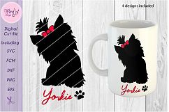 Yorkie svg, Yorkie color svg, Girl dog, girly dog svg Product Image 2