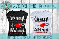 Cute enough to stop your heart, skilled enough restart SVG Product Image 1