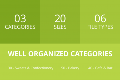 120 Sweets &amp; Bakery Glyph Inverted Icons Product Image 3