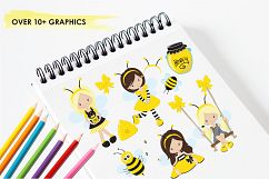 Busy Bees graphics and illustrations Product Image 3