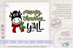 NEW! Farmhouse Christmas Mooey Christmas Cow SVG LL258B Product Image 1