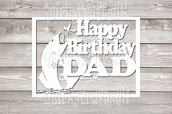 Happy birthday DAD papercutting templates|PNG/PDF/SVG/DXF formats Product Image 1