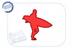 Surfer Surfing Sport Applique Machine Embroidery Design Product Image 1