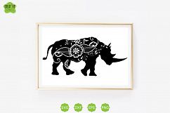 Rhino Mandala svg Product Image 1