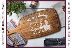 Mom’s Sanity is brought to you by Coffee and Wine funny SVG cut file Product Image 3