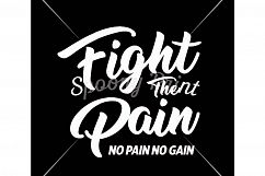 Fight the pain No pain No gain Printable Product Image 2