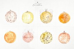 Christmas Watercolor Baubles Product Image 5