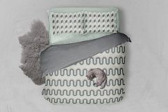 8 Seamless Retro Patterns - Mint Green, Ivory &amp; Gray - Set 2 Product Image 2
