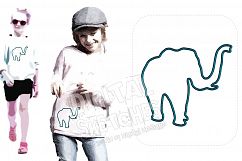 Elephant Applique Design Machine Embroidery Design 3 Sizes Product Image 1