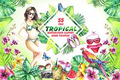 Tropical watercolor clipart Product Image 1