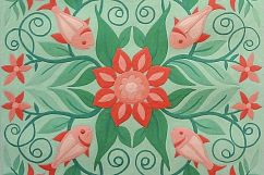 Colorful Design with flower, leaf and fish  Product Image 1