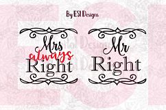 Mrs Always Right - Mr Right Product Image 1
