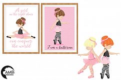 Ballerina clipart and paper BUNDLE, graphics and illustrations AMB-130678 Product Image 2