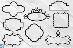 Monogram Frames V1 - Clip art / Cutting Files - 36c Product Image 1