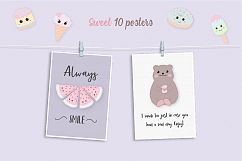Sweet Kawaii Cute Cake Illustration Clipart Set Product Image 3