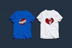 USA/American flag. CANADA. HEART. Product Image 2