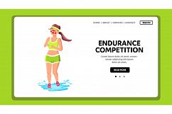 Endurance Competition Participant Girl Vector Product Image 1