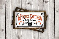 Witch&#039;s Kitchen Halloween Sign cut File - SVG DXF EPS AI PNG Product Image 3