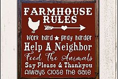 Farmhouse Rules  SVG Product Image 1