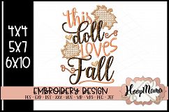 This Doll Loves Fall- Thanksgiving Embroi Product Image 1