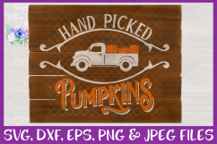 Rustic Fall Hand Picked Pumpkins SVG for Cricut &amp; Silhouette Product Image 2