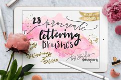 Procreate Lettering Brushes + Bonus Product Image 1
