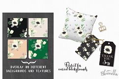 Winter Watercolor Flower Festive Hand Painted Clipart Anemones Package  Product Image 9