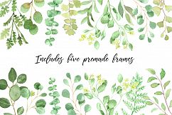 Watercolor Greenery Floral Set Product Image 8