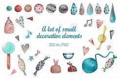 Kitten Dreams - Watercolor Clip Art Set Product Image 6