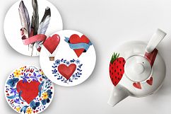 Valentines Day PNG watercolor set Product Image 3