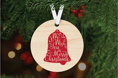 We Wish You A Merry Christmas - Christmas SVG Cut File - DXF Product Image 5