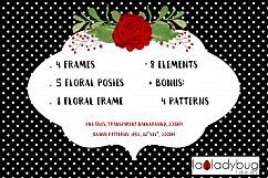 Flowers and frames, clip art collection.  Product Image 2