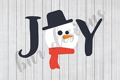 Christmas SVG, Joy SVG, Snowman SVG, SVG Files, DXF Files Product Image 1