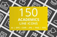 150 Academics Line Inverted Icons Product Image 1