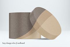 Round craft box mockup. Carton box. Product Image 3