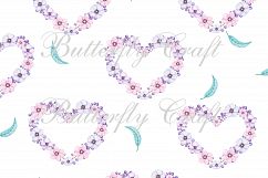 Flowers Digital Paper, Floral scrapbooking paper, Watercolor Flowers Digital Paper, Spring floral pattern, Seamless Pattern, Flowers theme Product Image 2