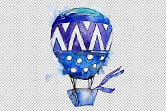 Colorful hot air balloon PNG set Product Image 4