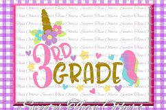 Unicorn Svg, Third Grade SVG 3rd Grade cut file Product Image 1