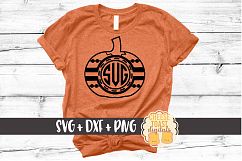 Monogram Pumpkin Frame - Fall SVG File - Monogram SVG Product Image 1