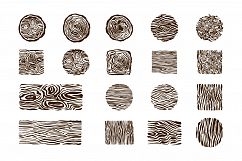 Wood and timber texture symbol logo. Product Image 2