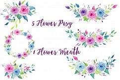 Watercolor Clipart Violet Collection  Product Image 3