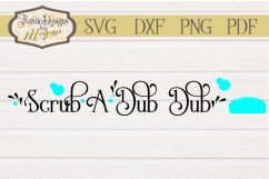 Bathroom Scrub a Dub Dub SVG cut file Product Image 1