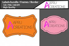 Empty Labels and Frames / 120 blank labels bundle Product Image 2