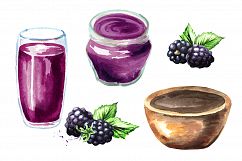Blackberry. Watercolor collection Product Image 4