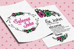 Double Sided Wedding Invitation Card Product Image 1
